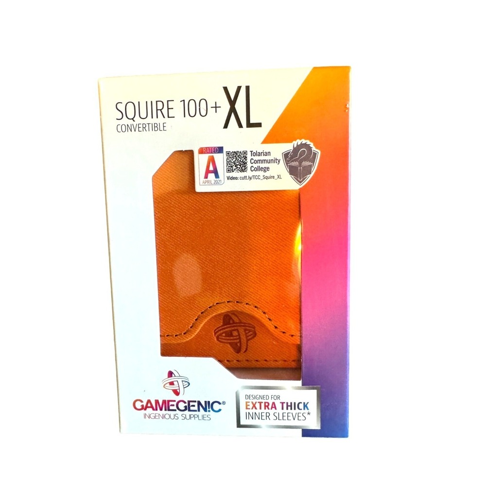 Gamegenic Squire 100+ XL Convertible Card Deck Box - Orange